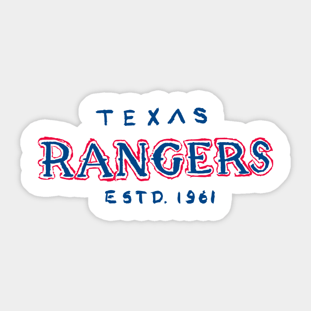 Texas Rangeeeers 02 Sticker by Very Simple Graph